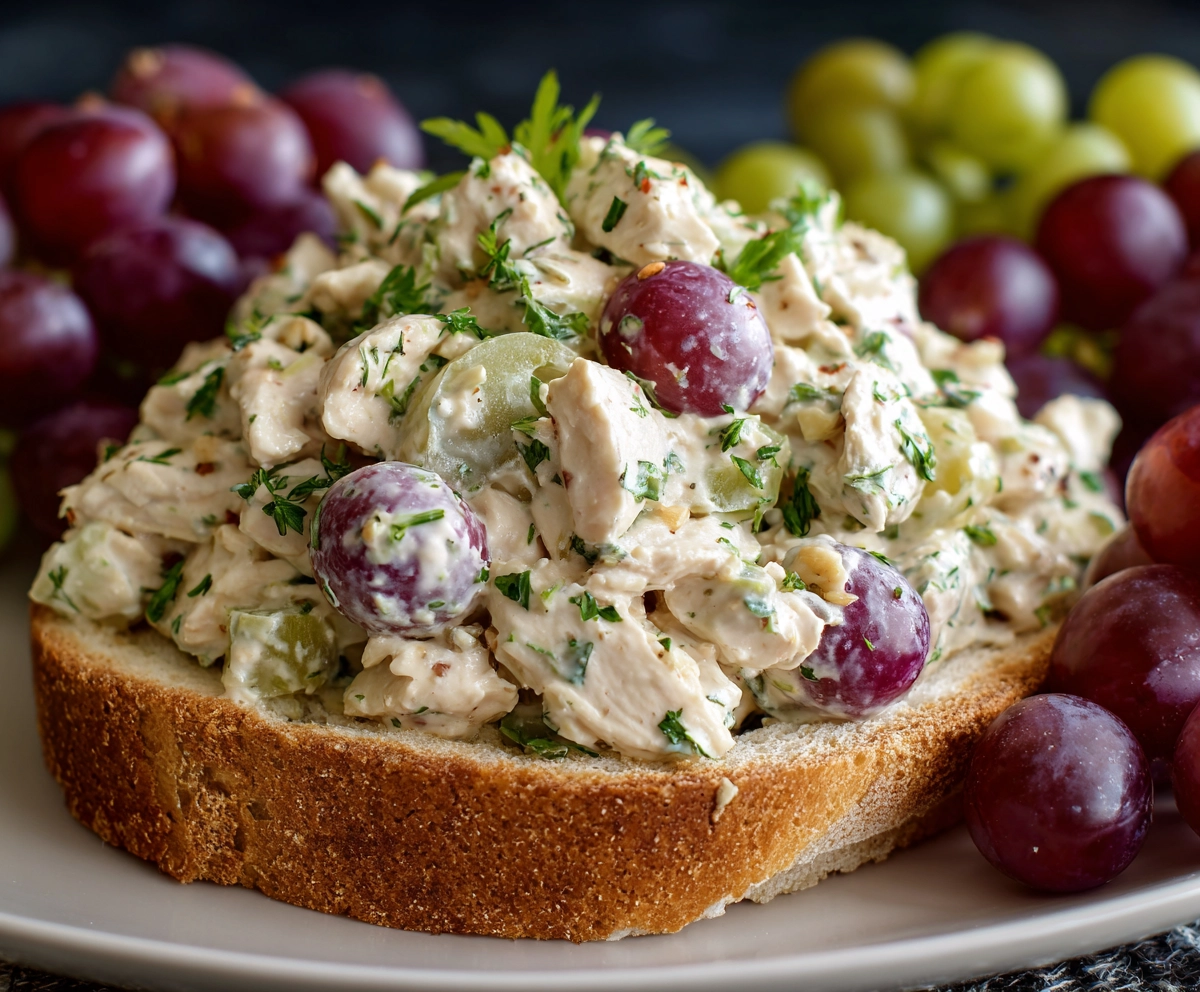 Creamy Chicken Salad Recipe with Grapes