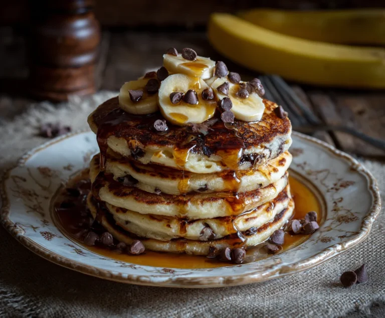 Banana Chocolate Chip Pancakes