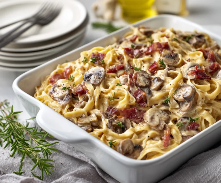 Creamy Bacon Mushroom Pasta Recipe