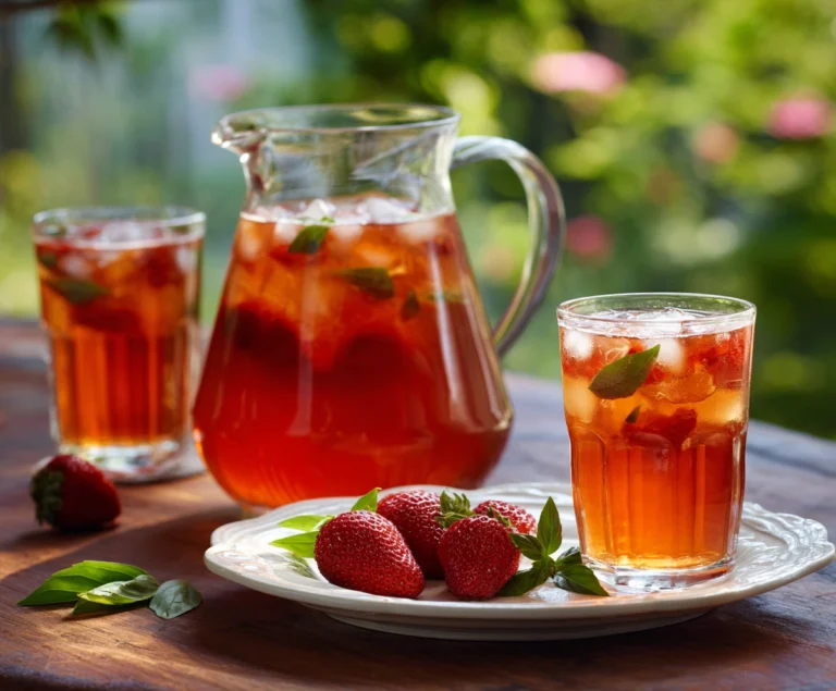 strawberry basil iced tea